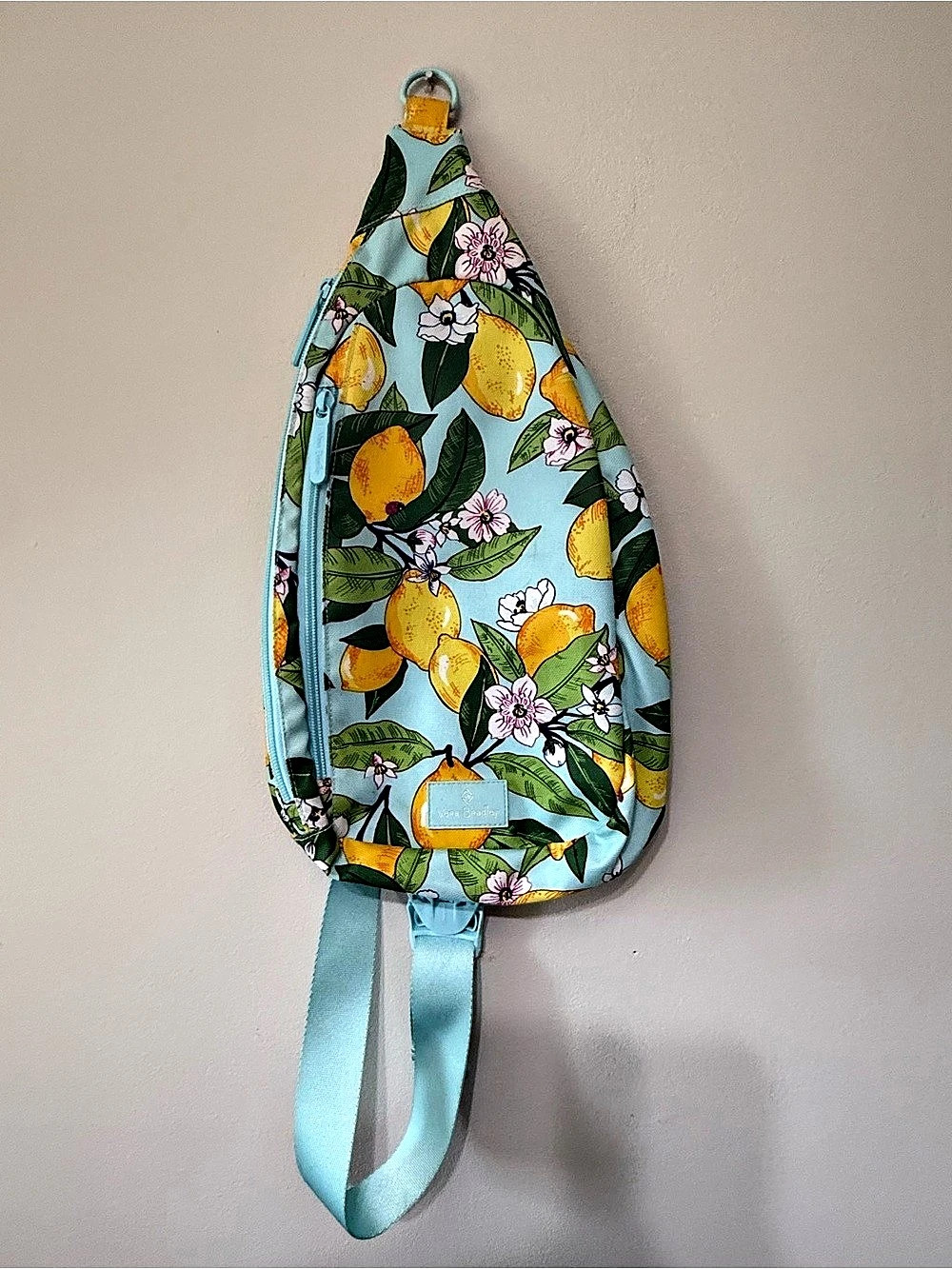 Vera Bradley Essential Sling Backpack Blue & Yellow
